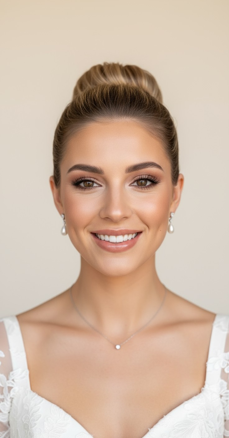 After Bridal High Bun